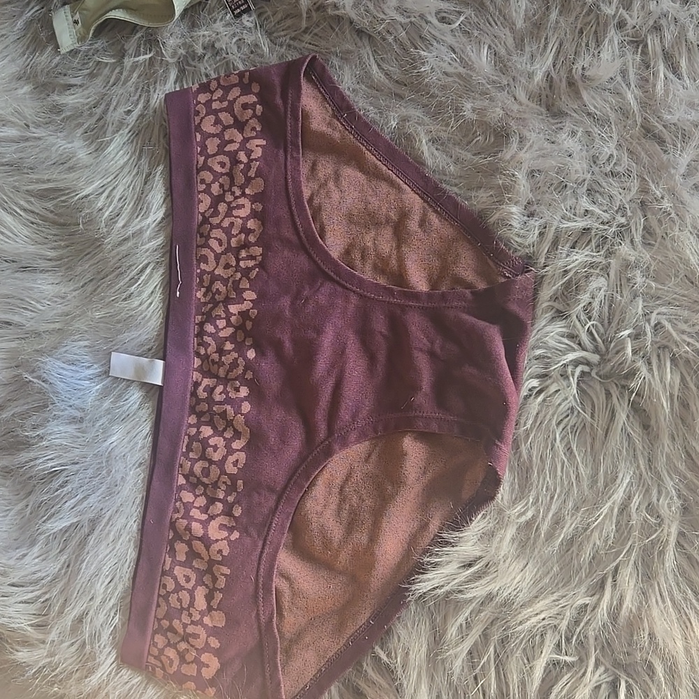 Auden Purple and Brown Leopard Print Panties